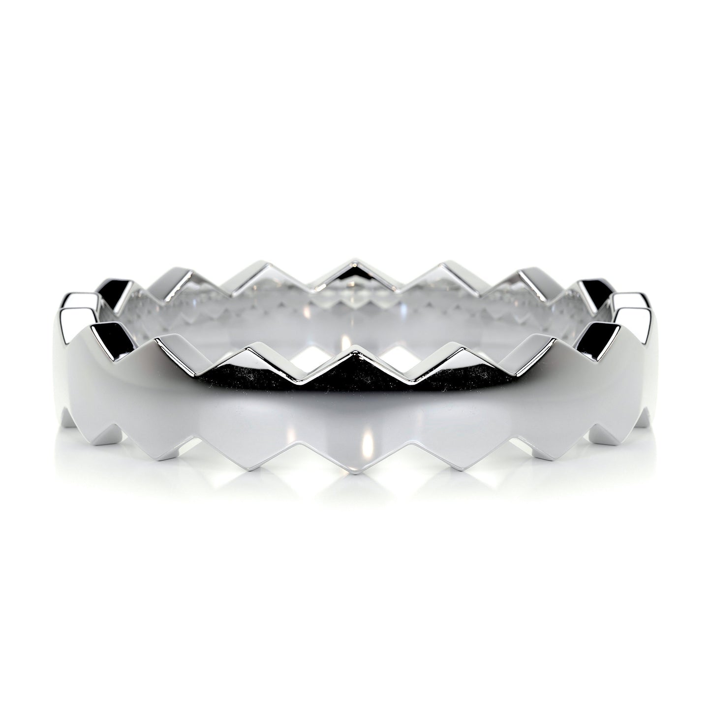 Hexagon Form Polished Finish Classic Men's Band