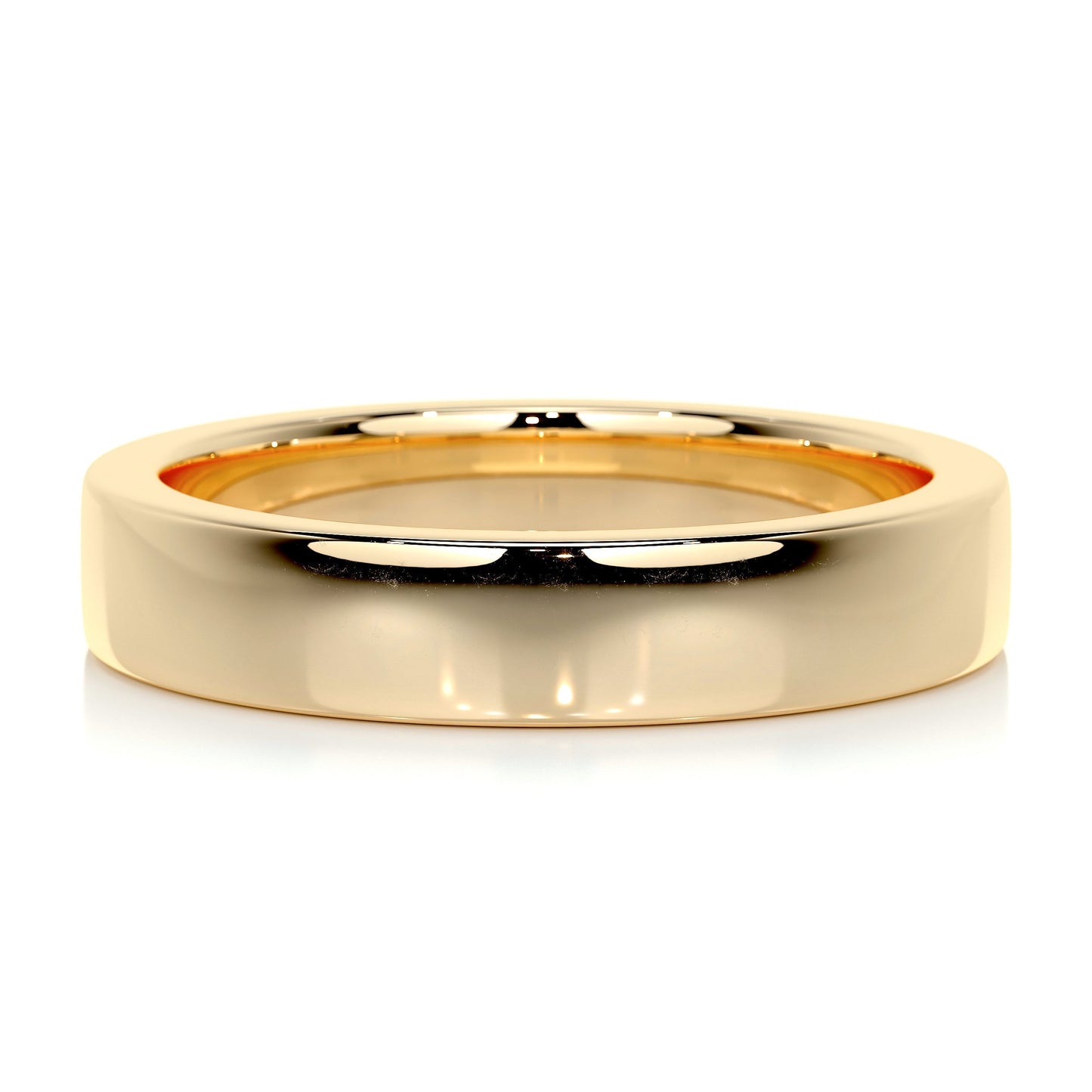 Polished Finish Yellow Gold Classic Men's Band