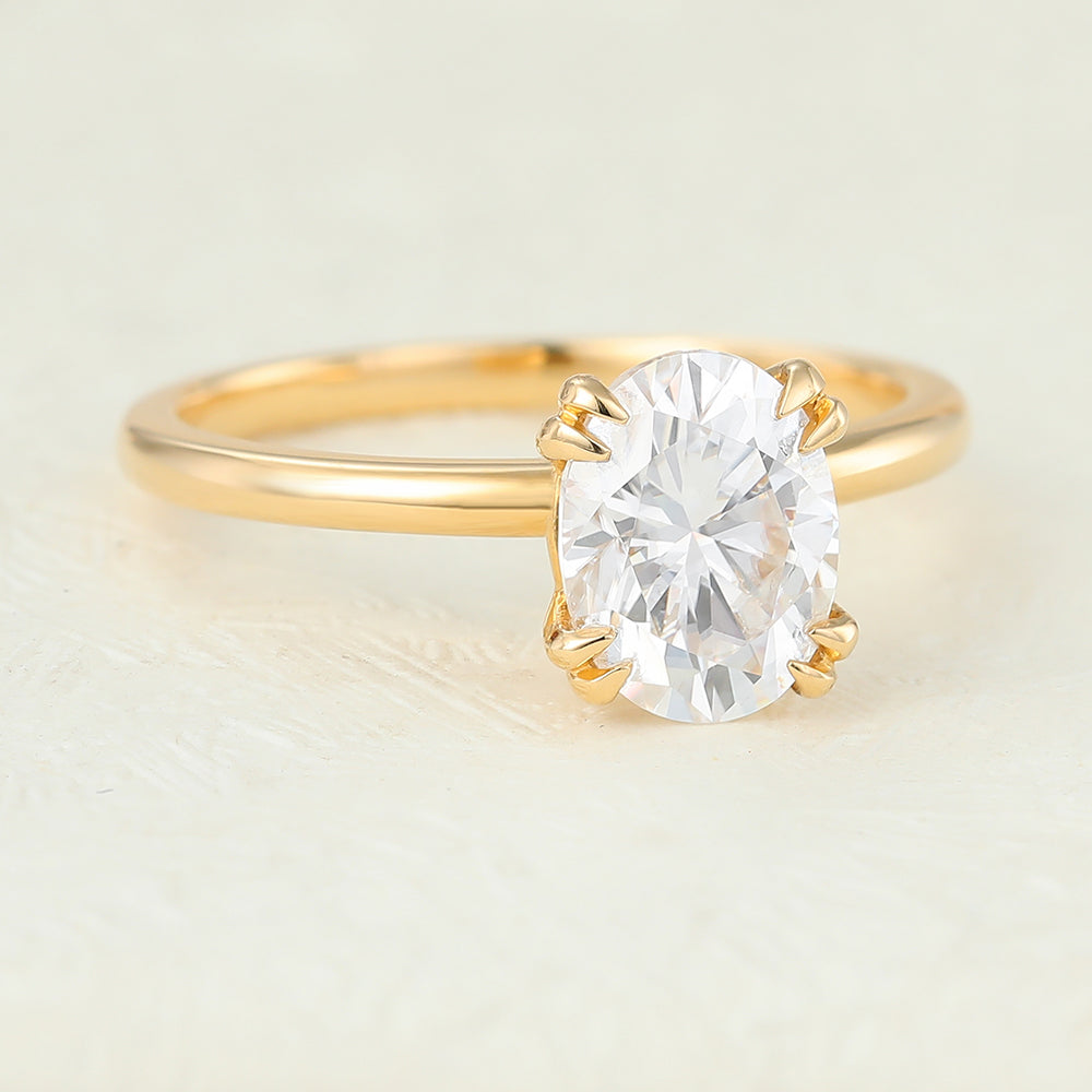 1.33 CT Oval Solitaire Lab-Grown Diamond Engagement Ring