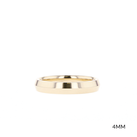 Polished Finish Yellow Gold Regular Men's Wedding Band