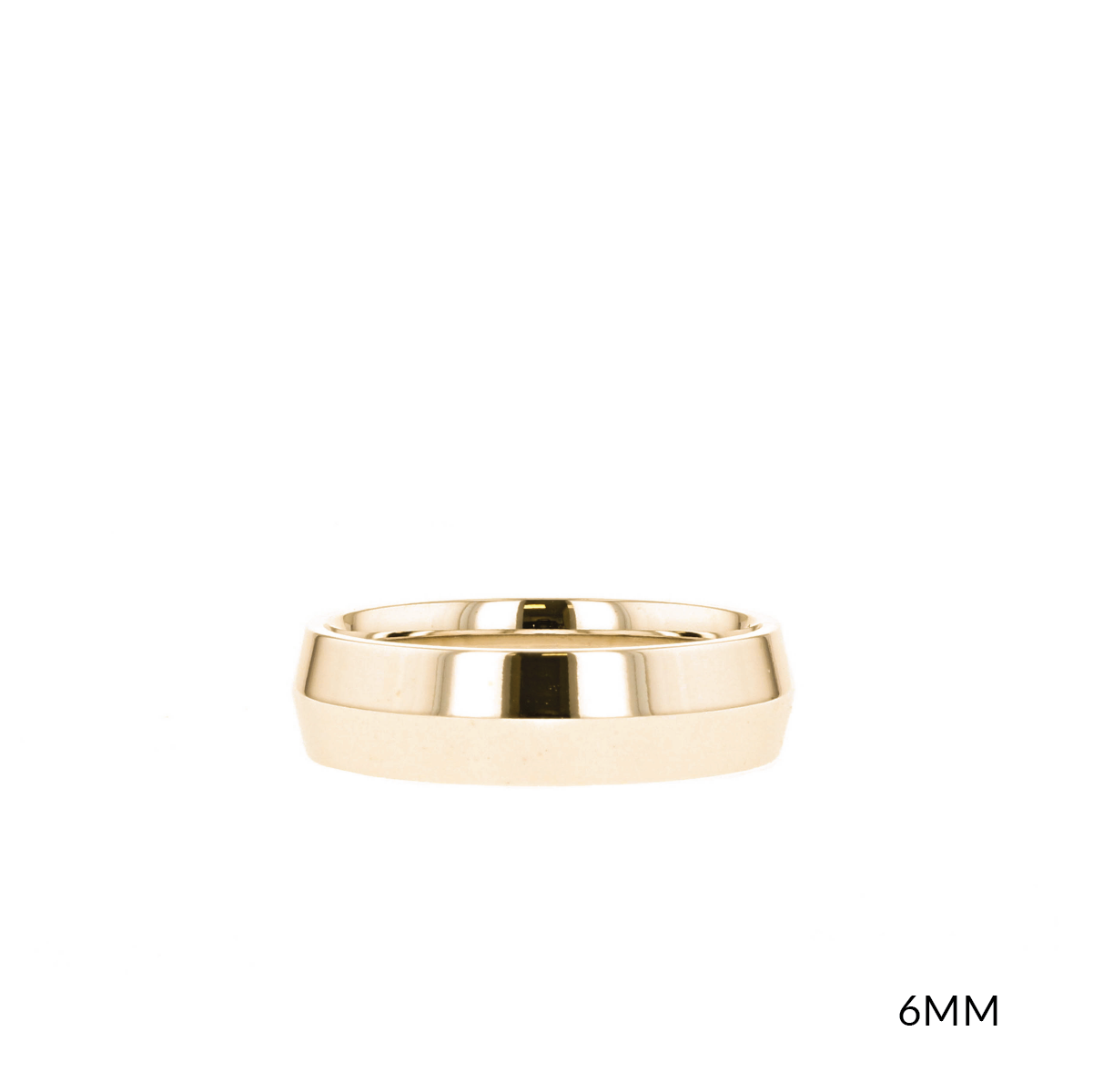 Polished Finish Yellow Gold Regular Men's Wedding Band