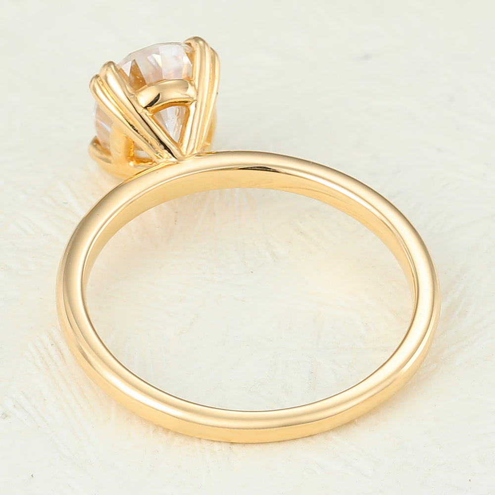 1.33 CT Oval Solitaire Lab-Grown Diamond Engagement Ring