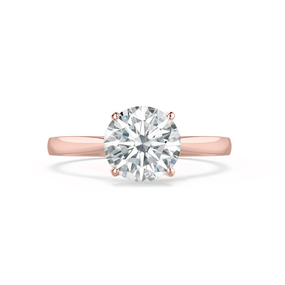 1.20 CT Round Shaped Moissanite Solitaire Style Engagement Ring