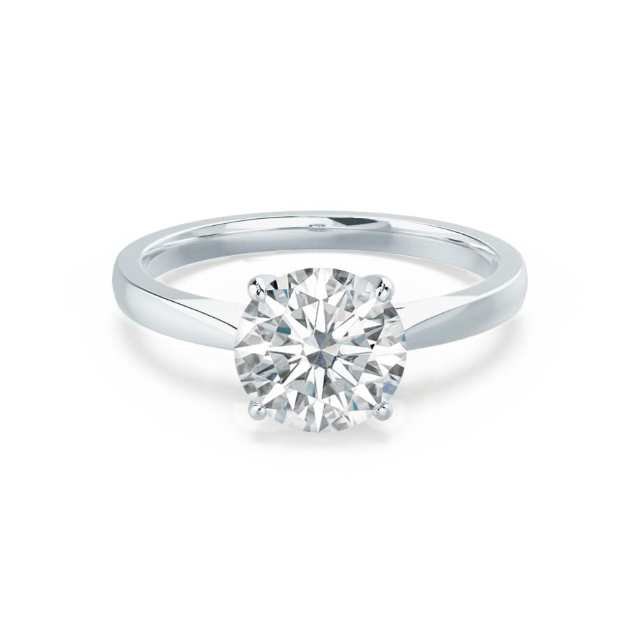 1.20 CT Round Shaped Moissanite Solitaire Style Engagement Ring