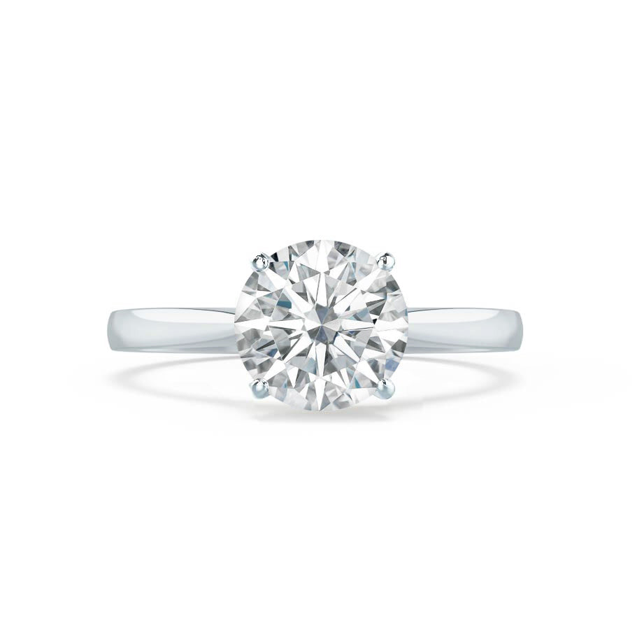 1.20 CT Round Shaped Solitaire Moissanite Engagement Ring