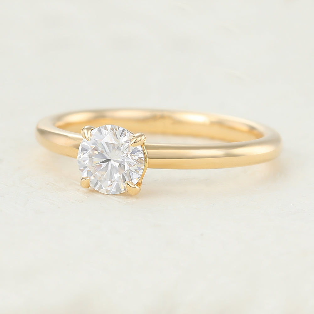 0.41 CT Round Solitaire Lab-Grown Diamond Engagement Ring