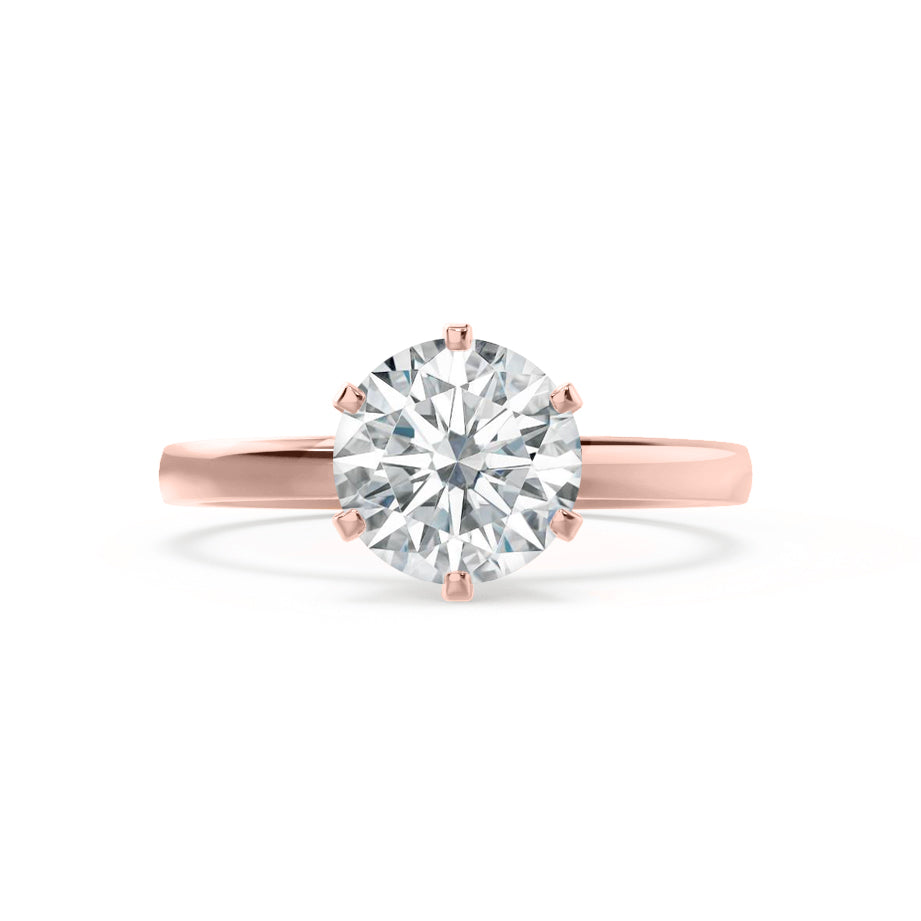 1.50 CT Round Shaped Moissanite Solitaire Style Engagement Ring