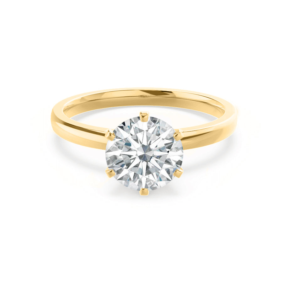 1.50 CT Round Shaped Moissanite Solitaire Engagement Ring