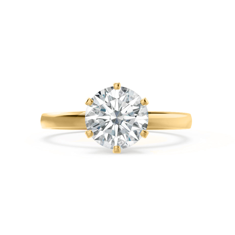 1.50 CT Round Shaped Moissanite Solitaire Engagement Ring