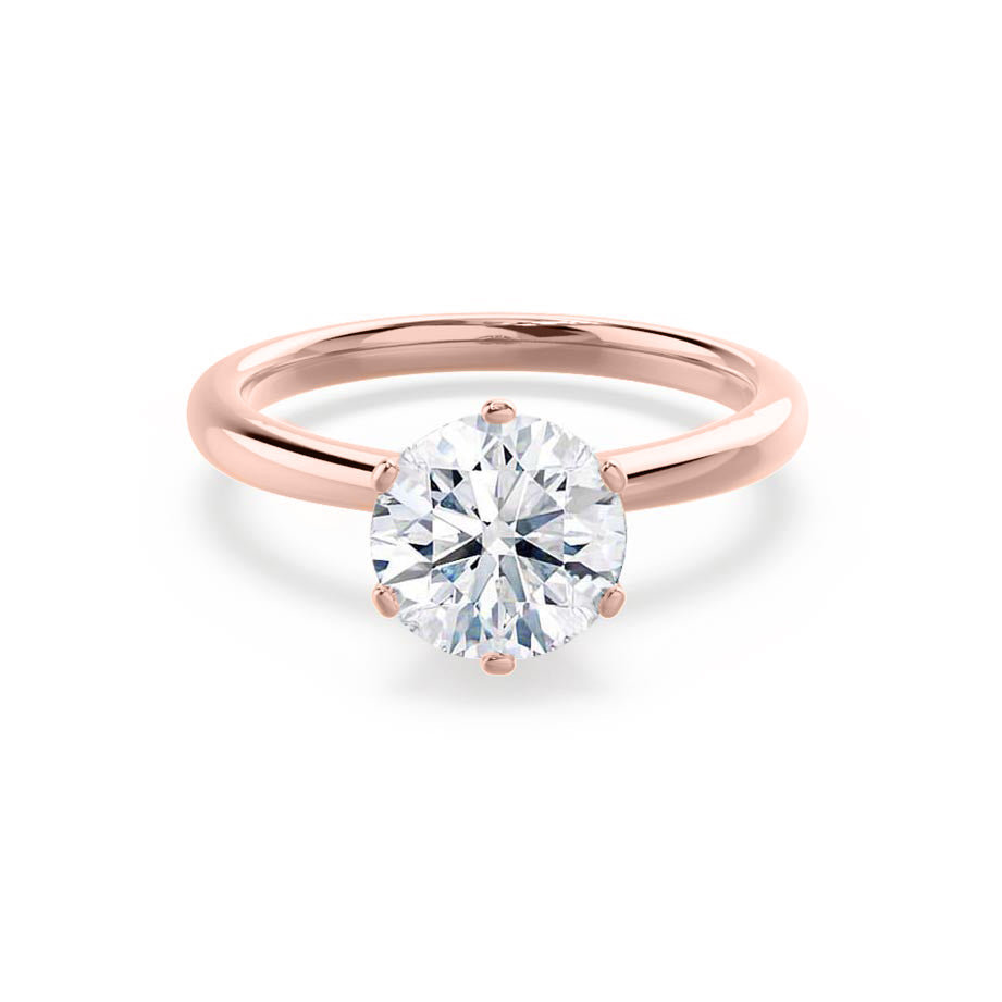 1.50 CT Round Shaped Moissanite Solitaire Engagement Ring